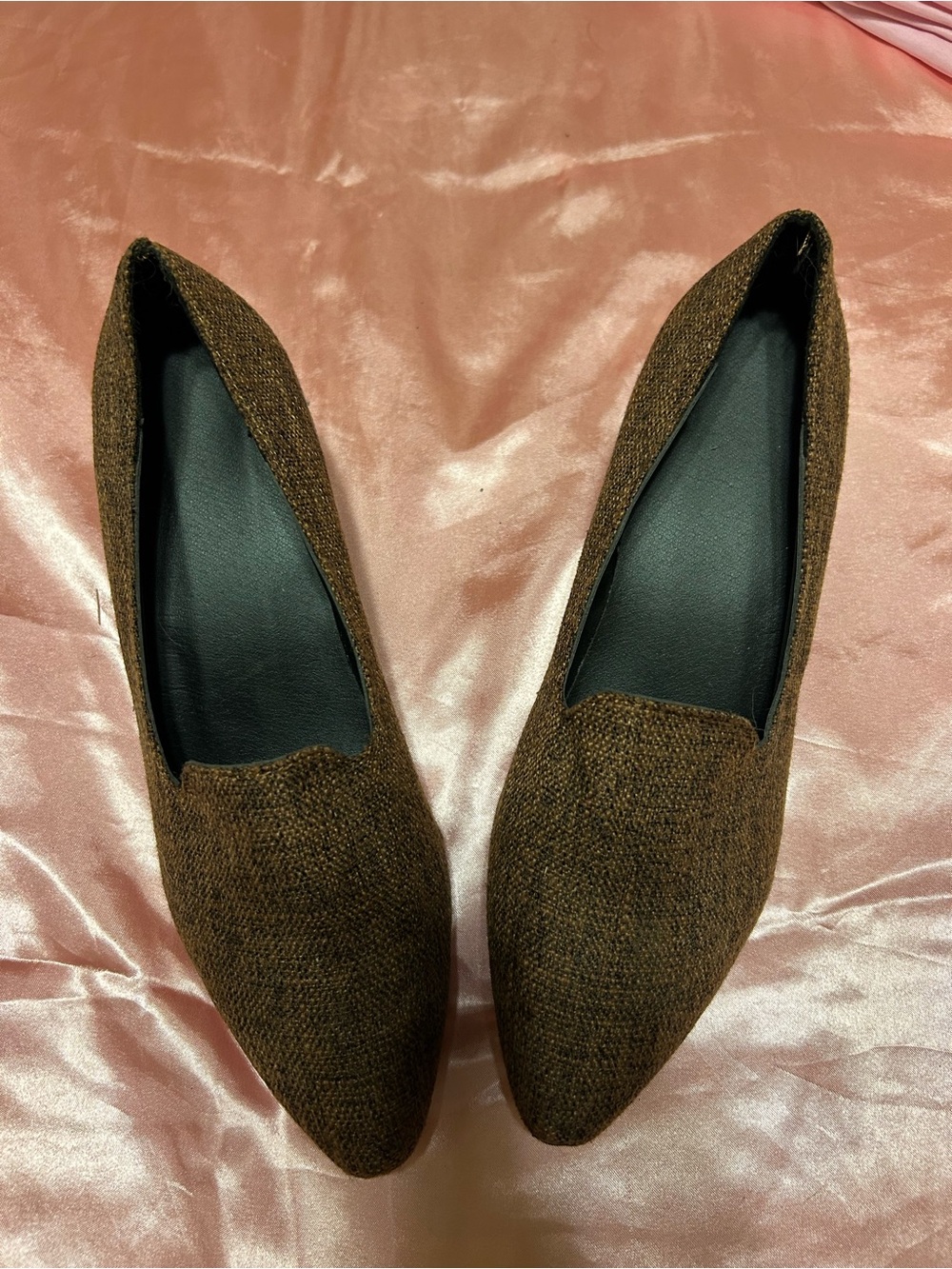 Brown Women’s Pointed Toe Low Heel Pumps - Size 39